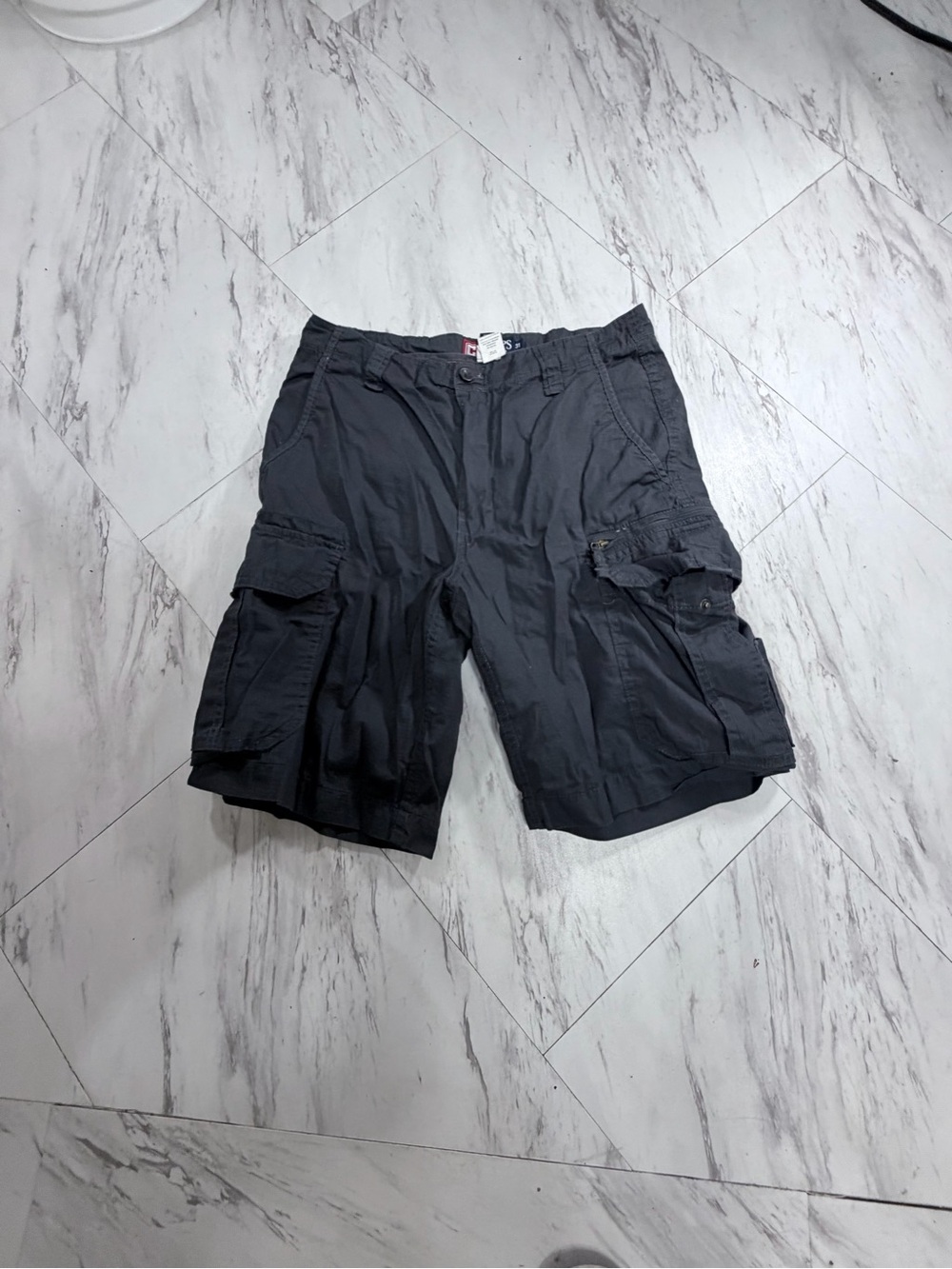 Chaps Black Men's Cargo Shorts with Multiple Pockets